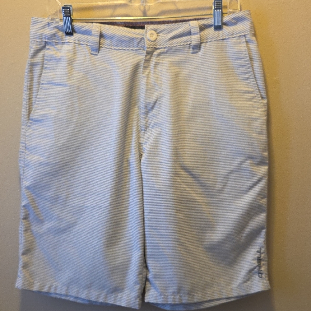O'Neill Men's Shorts Striped Flat Front Casual Chino Walk Shorts Classic